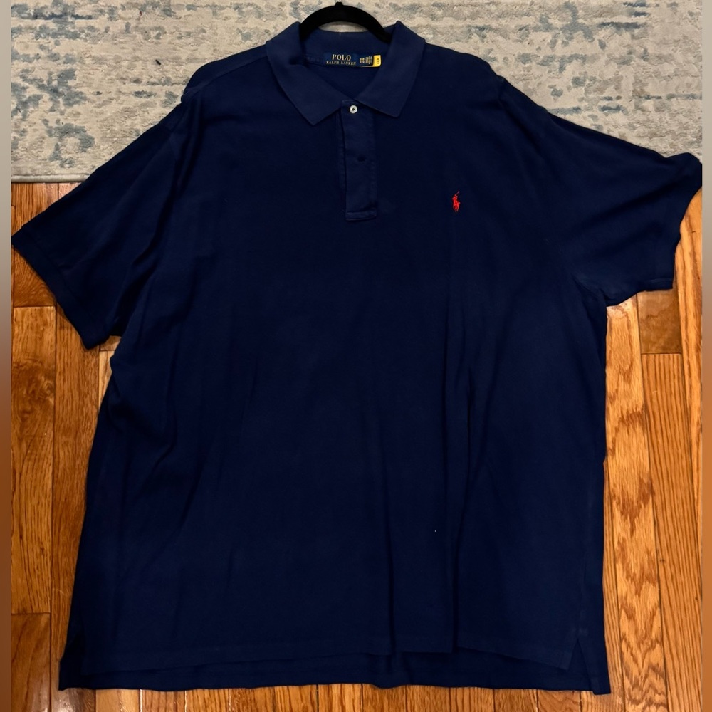Ralph Lauren 3XB Navy Mesh Short Sleeve Polo Big and Tall